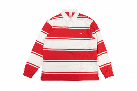 Supreme Nike Stripe Rugby Red