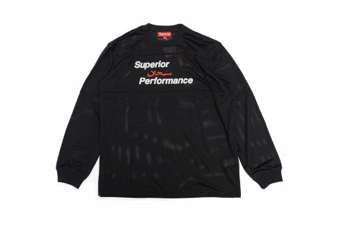 Supreme Arabic Mesh L/S Top Black