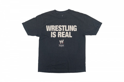 Travis Scott Wrestling Is Real T-shirt Black Travis Scott Wrestling Is Real T-shirt Black