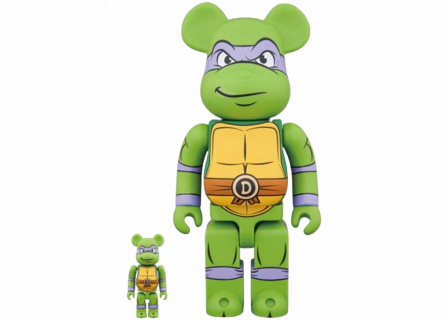 Bearbrick Donatello 100% & 400% Set Green Bearbrick Donatello 100% & 400% Set Green