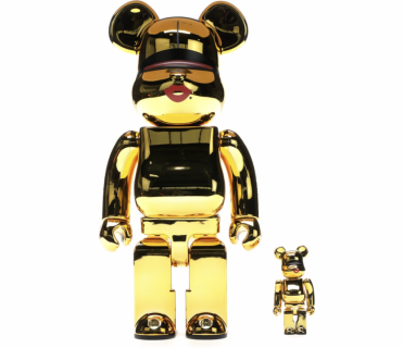 Bearbrick x Tyga x Hajime Sorayama 100% & 400% Set Gold