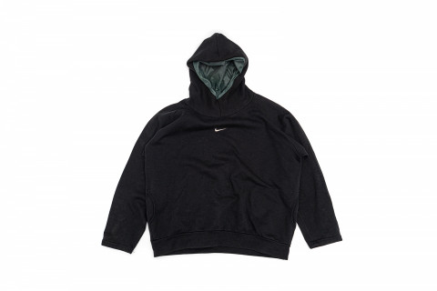 Vintage 90s Nike Mini Center Swoosh Hoodie Black