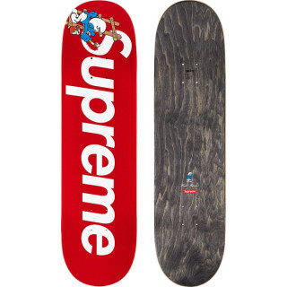 Supreme Smurfs Skateboard Red Deck