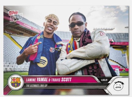 Topps Now Lamine Yamal Travis Scott FC Barcelona 2025 Foil