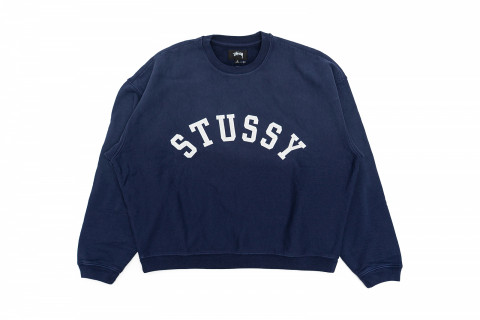 Stussy Sun Faded Oversized Crew Navy