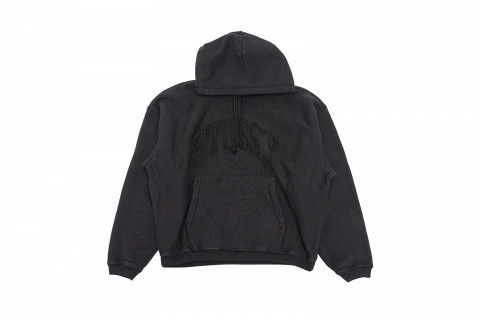 Stussy Embroidered Relaxed Hoodie Washed Black