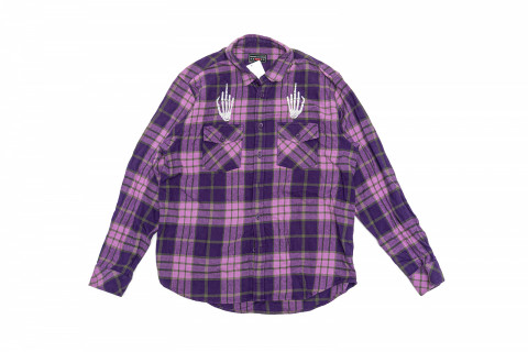Supreme HYSTERIC GLAMOUR Plaid Flannel Shirt Purple