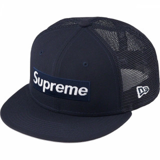 Supreme Box Logo Mesh Back New Era Hat (SS23) Navy