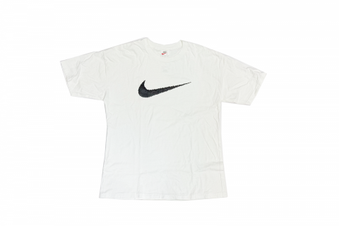 Vintage 90s Nike Big Swoosh Tee White