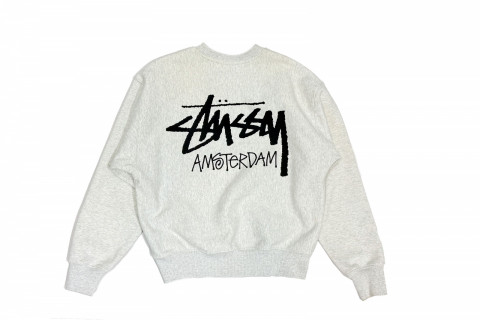 Stussy Amsterdam Crewneck Ash Heater Sweatshirt
