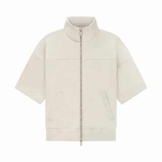 Fear of God Essentials Kids Short-Sleeve Full Zip Jacket 'Wheat'