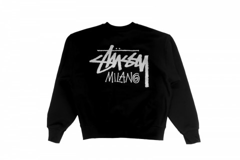 Stussy Stock Milan Long Sleeve Black Tee