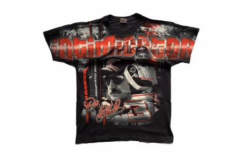 Dale Earnhardt AOP Shirt M Black Intimidator Chase NASCAR Racing Tee Vintage