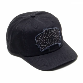Stussy Mid-Depth Sport Patch Snapback Shadow Black