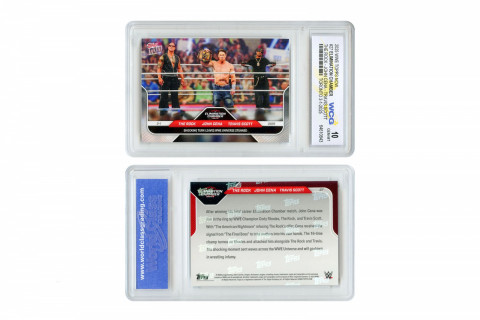 Topps Now WWE #27 The Rock/Cena/Scott Elimination Chamber
