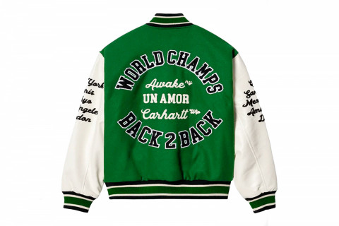 Awake NY X Carhartt WIP Teddy Jacket Green/Cream