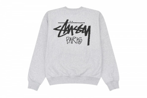 Stussy Stock Paris Long Sleeve Ash Grey