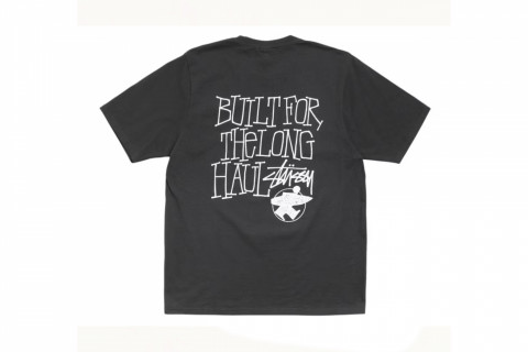 Stussy Long Haul Pigment Dyed Tee Faded Black