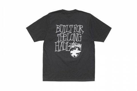 Stussy Long Haul Pigment Dyed Tee Faded Black