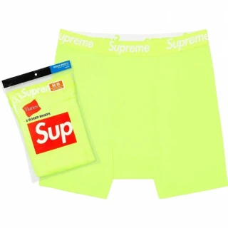 Supreme Hanes Boxer Briefs (2 Pack) Fluorescent Yellow
